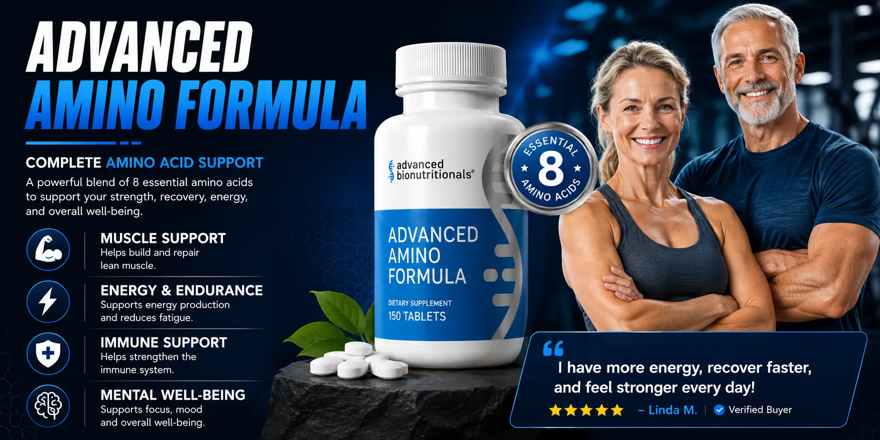 Advanced Amino Formula guarantee and product support overview
